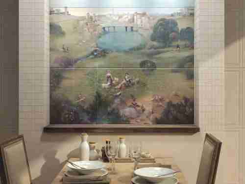 Плитка керамическая Kerama Marazzi Резиденция VB/A01/18x/7071T Пейзаж (18 шт.) панно 150х120